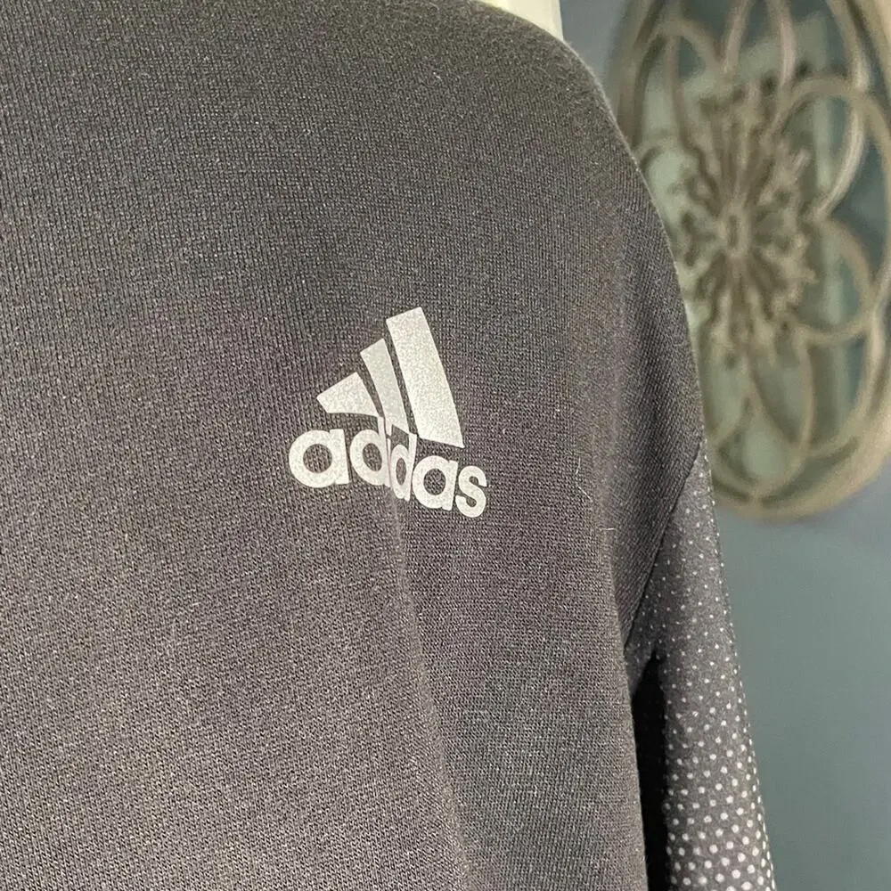 Adidas Running Men's Black and Gray Long Sleeve Tee